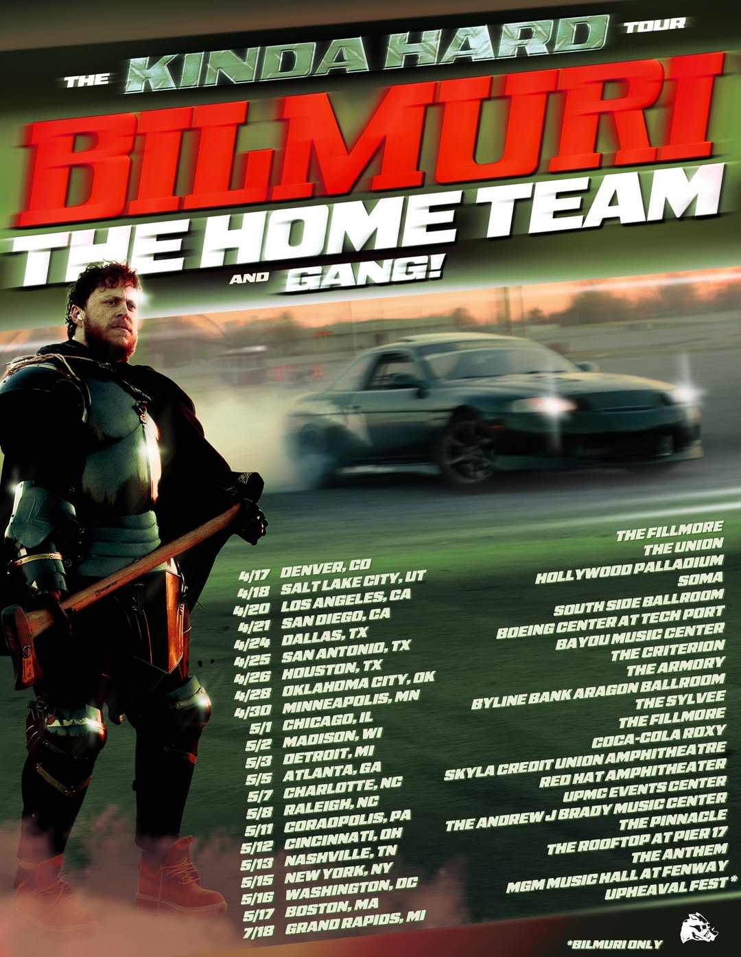 The Home Team Kinda Hard Tour Poster 2026